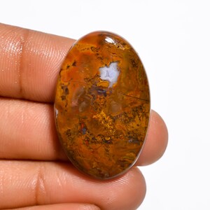 SEAM AGATE Cabochon Loose Gemstone, Oval Shape, 34.5 Ct. 33X21X5 mm, Unique Designer Seam Agate Gemstone, For Pendant Making Jewelry, C-219