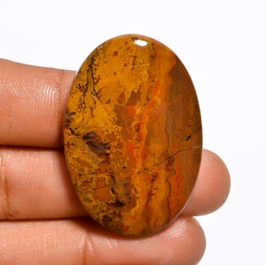 SEAM AGATE Cabochon Loose Gemstone, Oval Shape, 66.5 Ct. 41X28X7 mm, Superb Designer Seam Agate Gemstone, For Pendant Making Jewelry, C-210