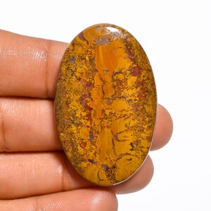 SEAM AGATE Cabochon Loose Gemstone, Oval Shape, 63.5 Ct. 43X27X6 mm, Top Grade Designer Seam Agate Gemstone, For Pendant Jewelry, C-218