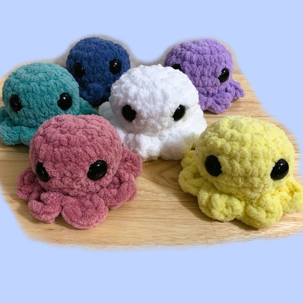 DIGITAL Crochet Pattern PDF for No-Sew Simple Easy Mini Pocket Octopus