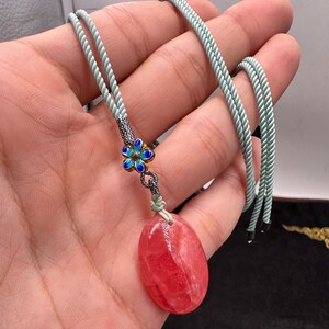 Pink Rhodochrosite Necklace, rhodochrosite gem, top quality, display collector, Argentina mineral .