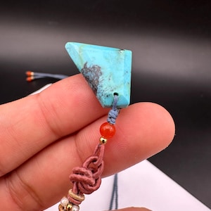 Natural Turquoise Necklace top quality , polished blue stone , unique minerals