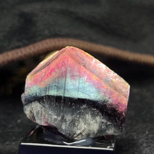 60-gram Tri-Color tourmaline crystal , beautiful Afghan Colorful gemstone , display , collector , unique, rare