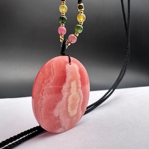 Rhodochrosite pendant , rhodochrosite gem, top quality, display collector, Argentina mineral .