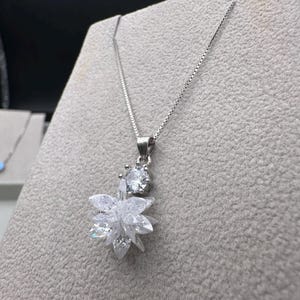 Natural Zircon Necklace- sterling silver,stone healing,Butterfly shape.