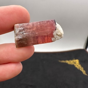 Cristal de tourmaline rose 41 ct, dessus bleu, dessous vert, pierre précieuse afghane, minéraux colorés