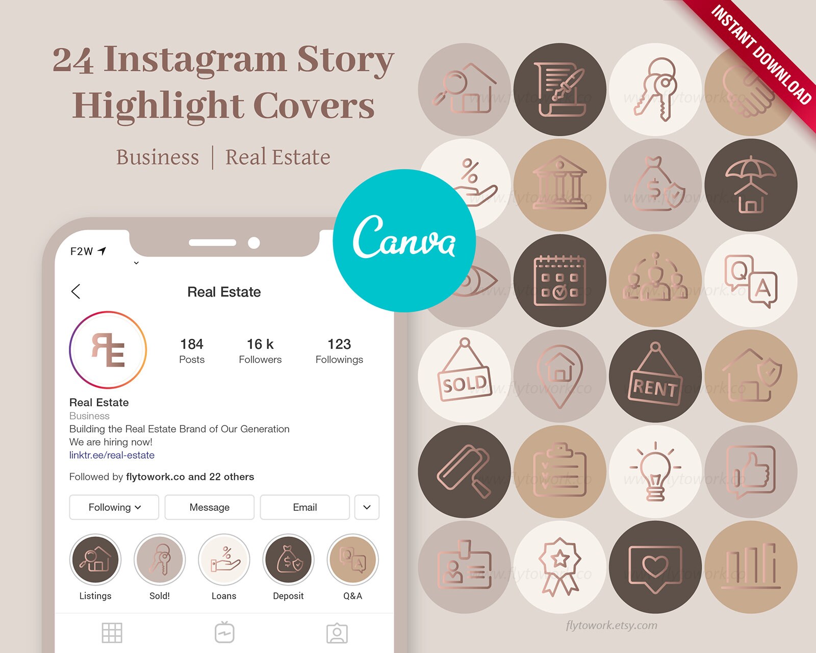 Real Estate Instagram Story Highlight Cover Icons | Realtor Property ...