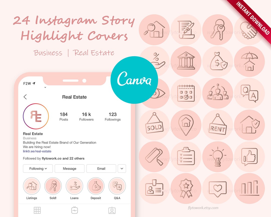 Real Estate Instagram Story Highlight Cover Icons | Realtor Property ...
