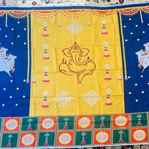Indian Pooja Backdrop Pictures Vinayagar / Durga Devi / Banana Leaf Designed For Housewarming | And for All Traditional events.