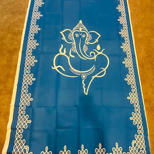 Indian Pooja Backdrop pictures Ganesh with muggu Prints Designed for all Home Pooja| House functions | for all Traditional events. .