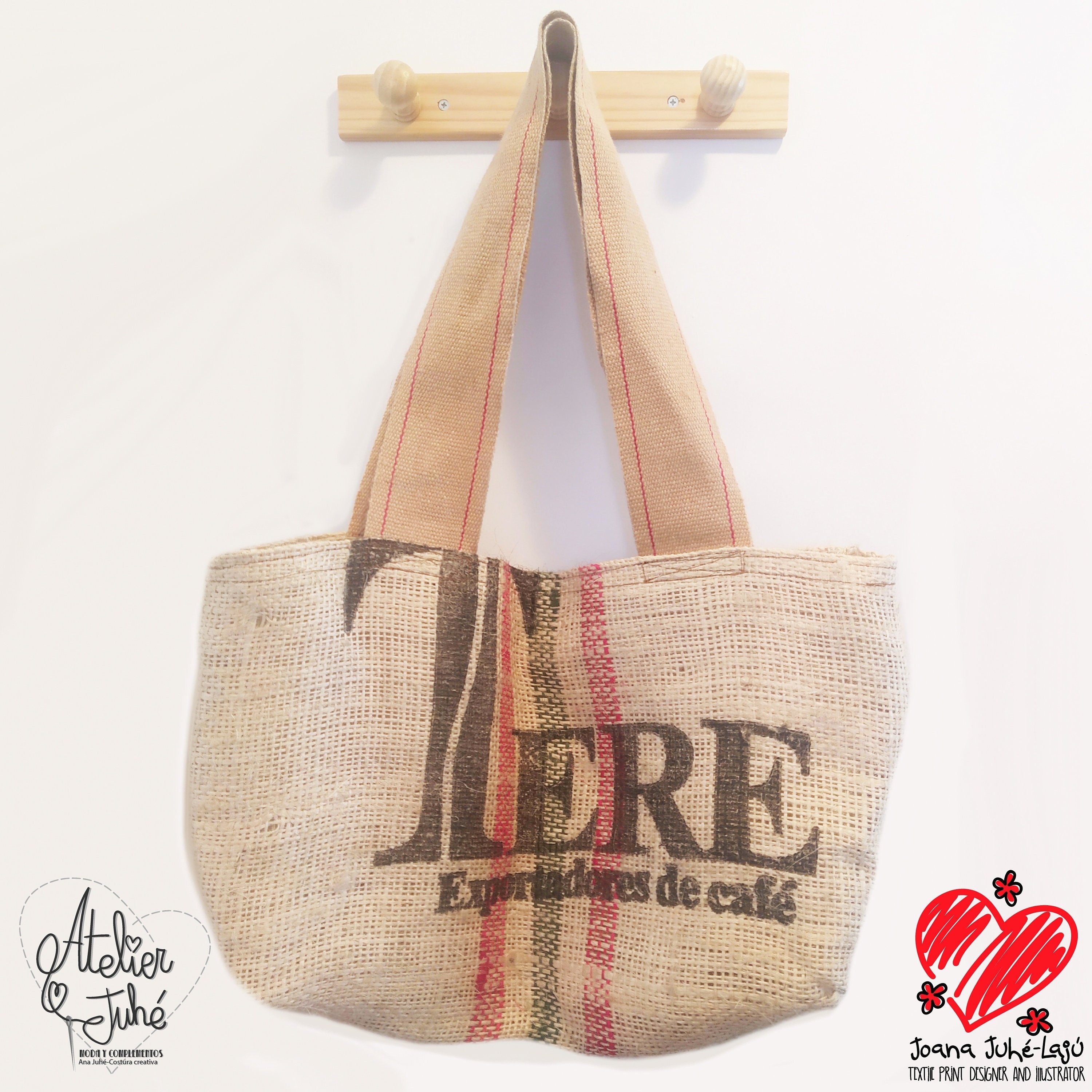 reciclaje bolsos hechos con sacos de cafe