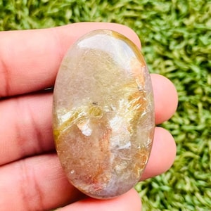 Naturlig albitkvarts cabochon: Lös ädelsten (49x27x13MM-31.60CT)