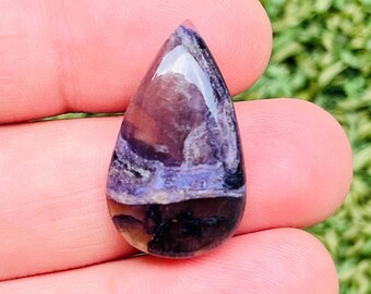 Natural Flurote Bi Color Fluorite Cabochon Pear Shape Loose Gemstone For Jewellery Craft…27x16x6MM