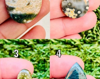 100%Natural Ocean jasper Gemstone Rarely Found,Healing Crystral AAA+Grade Handmade Cabochons Loose stone For jewelry Making
