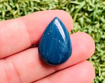 Pear Sieber Agate Cabochon: Loose Gemstone for Jewelry Making (23 Carat)
