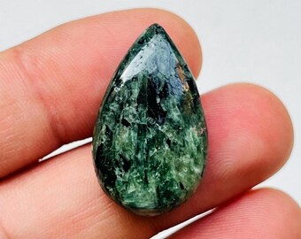 Actinolite Cabochon Teardrop Natural Loose Actinolite Gemstone For Jewelry Craft…28x17x7MM