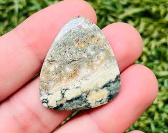Rare Quality Natural Ocean Jasper Cabochon - Smooth Polished Flat Back Cabochon- AAA+ Quality for jewelry Making Supply(32X27X4MM)