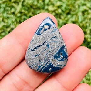 Naturlig Sieber Agat Vacker Sieber Agat Cabochon Päronformad Fantastisk Lös Sten För Smyckestillverkning 33x25x8MM