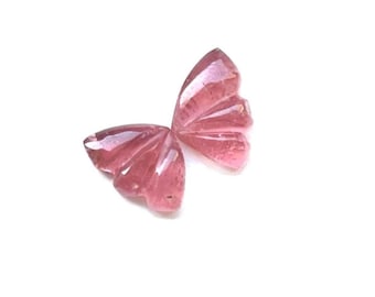 Natural Tourmaline Butterfly Wings Beautiful Hand Carved Gemstone For Jewelry Craft..3.60Cts-11X7.5X3MM