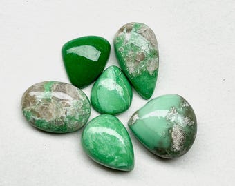 Natural Variscite 6 Piece Lot Mix Shape Beautiful Variscite Loose Gemstone Fir Jewelry Craft