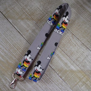 Disney Inspired Lanyard Rainbow Mickey Mouse
