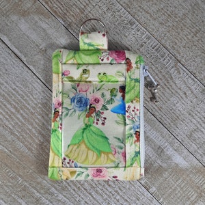 Bolsa de identificação inspirada na Disney, porta-identidade, a princesa e o sapo, Tiana, princesas da Disney