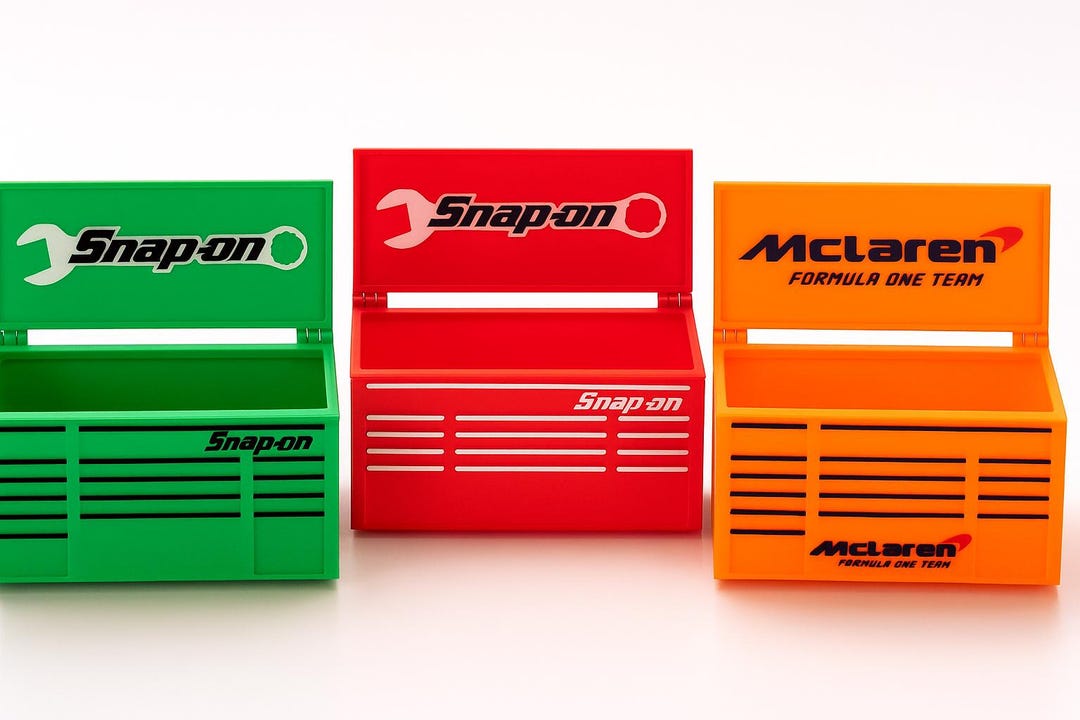 Mini Toolbox Desk Organiser Snap on Ferrari Subaru Hot Wheels Monster ...