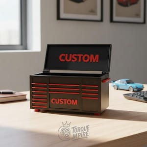 Custom Mini Toolbox Desk Organiser Organizer Snap on Style Desk Tidy Storage Tool Chest Garage Box