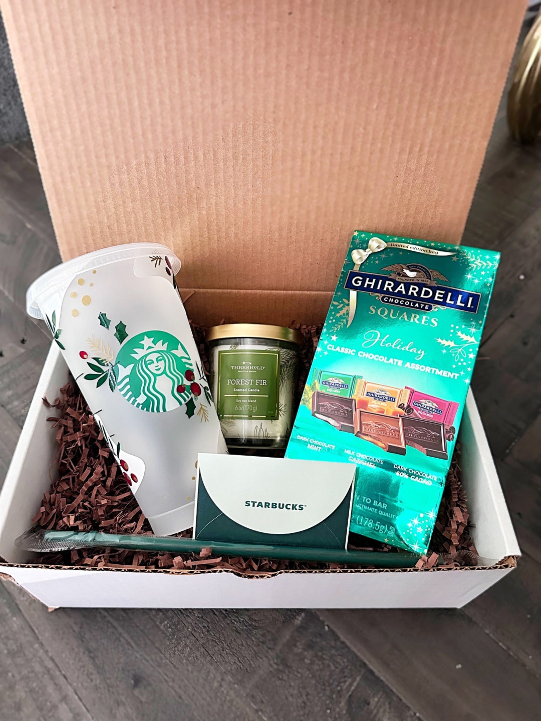 Christmas Starbucks Cold Cup Gift Box Starbucks Christmas Etsy