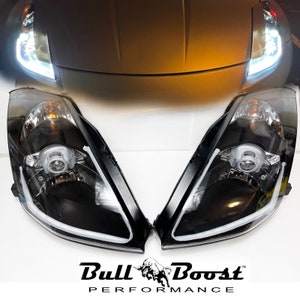 For 2003 2004 2005 Nissan 350Z Coupe Z33 Fairlady Projector Headlights LED 6-Pin