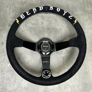 Custom 350mm Deep Dish 6 Bolt Steering Wheel Performance Alcantara Suede Leather