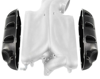 Tampas laterais do coletor de admissão de alumínio de boleto para Cosworth Plenum VQ35DE 3.5L 350z G35