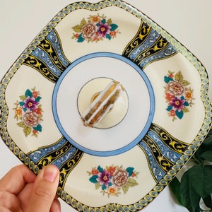 Vintage Noritake Japan Tray Floral Dish Hand Painted Porcelain