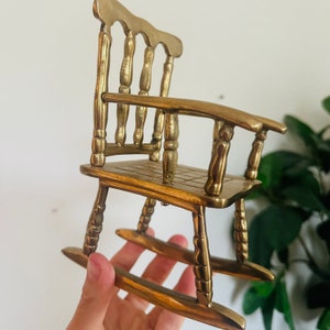Vintage Messing Schaukelstuhl Messing Dekor Antik