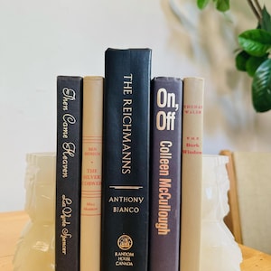 Set of 5 Vintage Books Black Books Beige Books Decorative Books
