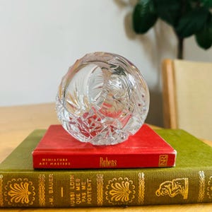 Vintage Pinwheel Crystal Glass Ashtray Planter Vase Trinket Dish Bowl