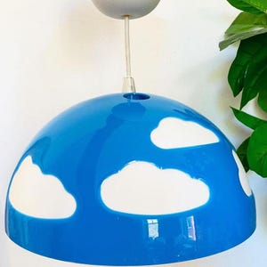 Vintage ikea cloud ceiling lamp blue