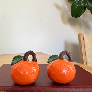 Vintage Orange Salt and Pepper Shakers Fruit Decor Salière et Poivrière Orange Fruit Retro Agrume Citrus