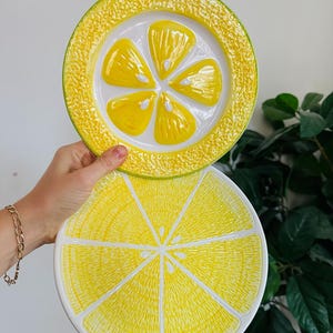 Lemon Ceramic Plate Dish Vintage Citrus