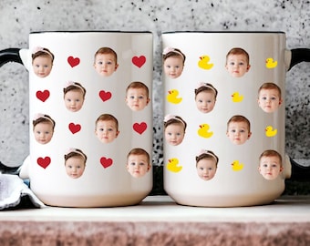 Baby Face Mug, Personalized Face Mug, Your Dogs Face Mug, Your Husband's Face Mug, Father's Day Gift, Mother's Day Gift, Funny Gift Ideas