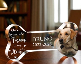 Personalized Pet Memorial Plaque, Photo Pet Memorial Gift, Pet Loss Keepsake, Pet Memorial Photo Plaque, Sympathy Gift, Acrylic Photo Block