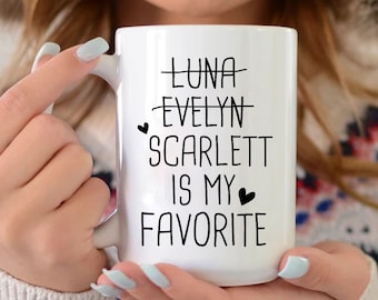 Funny Favorite Child Mug, Christmas Gift for Mom, Favorite Son, Favorite Daughter, Personalized Mom Mug, Mom Gift, Mothers Day Gift