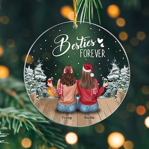 Best Friend Christmas Gift, Bestie Ornament 2023, Best Friend Ornament Personalized, Christmas Gift For BFF, Soul Sister, Long Distance Gift