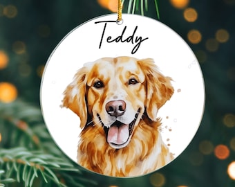 Herdenkingsornament hond, aangepast ornament hondfoto, huisdier herdenkingscadeau, kerstornament hond, aandenken hond verlies, aangepast ornament huisdier portret