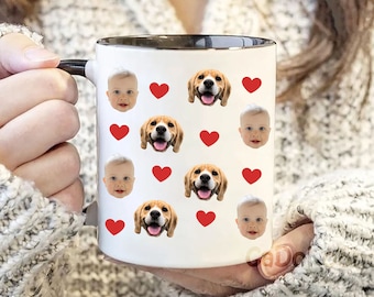 Baby Face Mug, Personalized Face Mug, Your Dogs Face Mug, Your Husband's Face Mug, Custom Photo Mug, Baby Face Mug For Mom Dad Birthday Gift