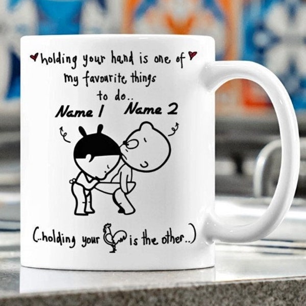 Tasse de couple personnalisée, Vous êtes ma chose préférée à faire Mug, Couple romantique Love Gift Coffee, Tasse de nom personnalisé, Cadeau pour elle, cadeau pour lui