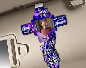 Custom Photo Car Visor Clip, Personalized Memorial Gift, Custom Memorial Sun Visor Picture Clip, Memorial Keepsake Gift,Car Accessories Gift
