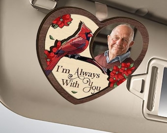 Custom Photo Car Visor Clip, Personalized Memorial Gift, Custom Memorial Sun Visor Picture Clip,Gift Car Accessories, Memorial Keepsake Gift