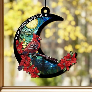 Memorial Suncatcher, Loss of Dad Gift, Loss Of Mom Gift, Sympathy Gift Family, Memorial Suncatcher, Mom in Heaven Personalized Memorial Gift