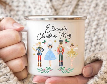Tazza Schiaccianoci di Natale, Regalo di Natale per bambini, Regalo Schiaccianoci per la calza di Natale dei bambini, Tazza di Natale personalizzata per bambini, Tazza della Fata Confetto - Regalo